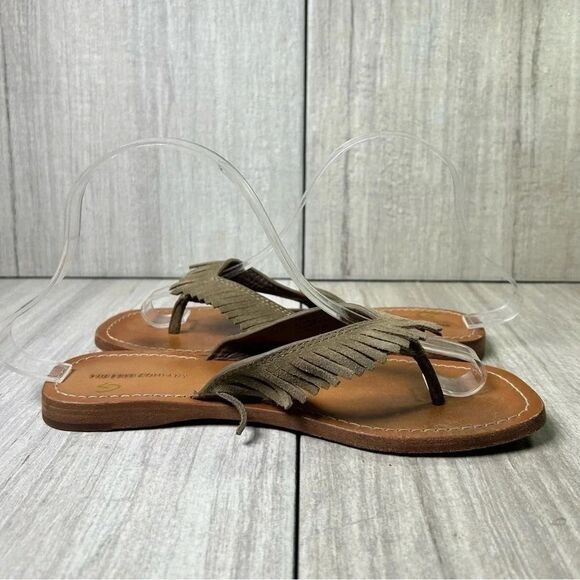 Frye Ava Fringe Leather Thong Flat Sandals Flip Flops Causal Shoes Womens Size 7 - Picture 4 of 10